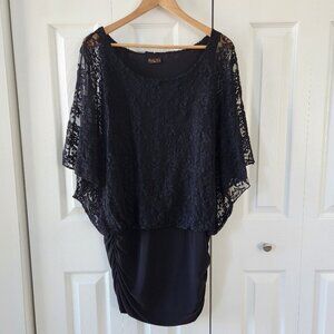 Fashion Gold Black Lace Cover Bodycon Dress